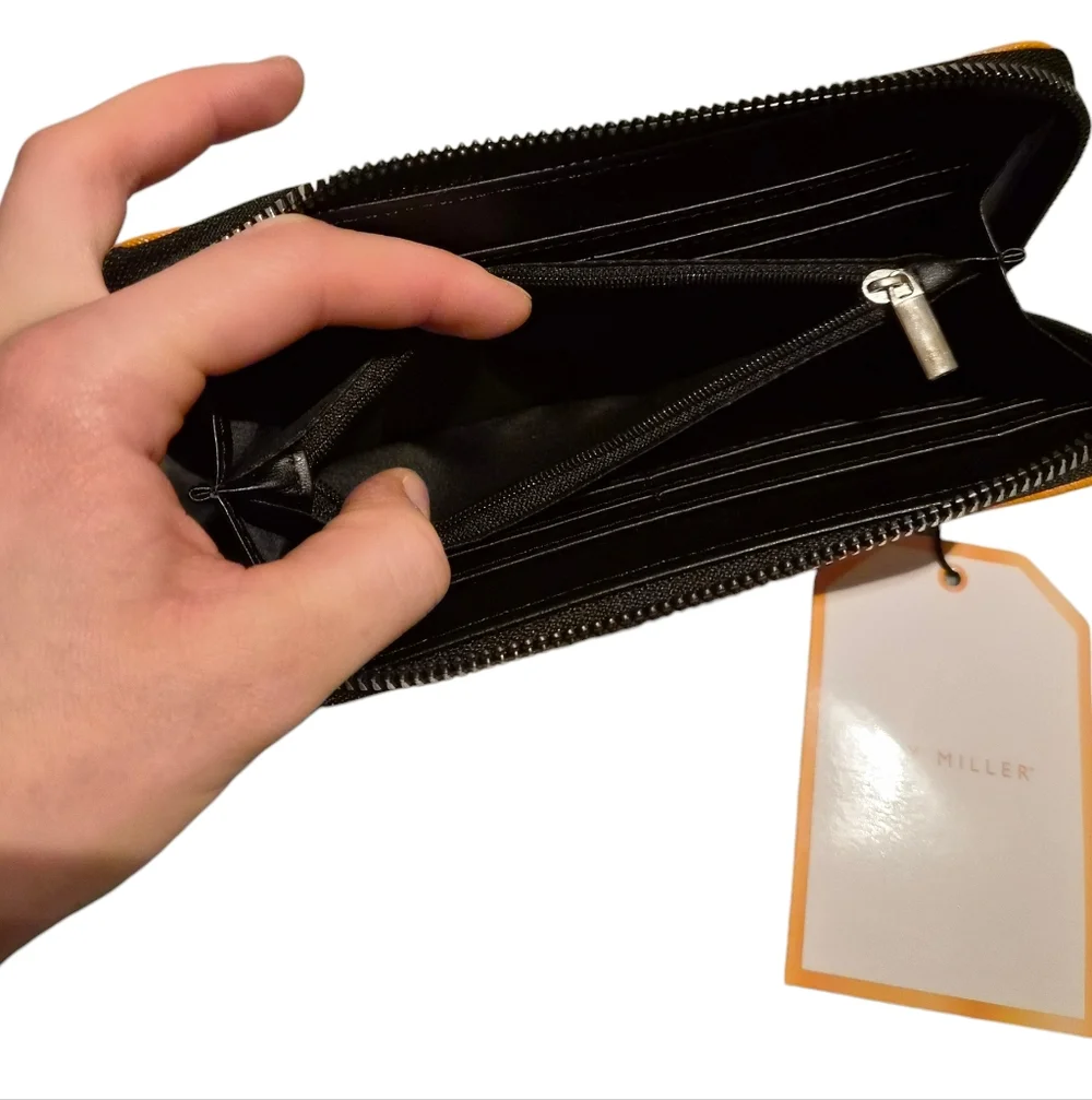 Amy Miller Zip-Around Wallet | Two-Tone | Card Organizer